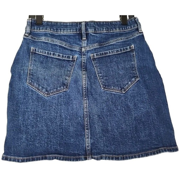 Old Navy ~Woman Size 2~ Blue Denim Jean High-Rise Button Down Mini Skirt. - Picture 5 of 9
